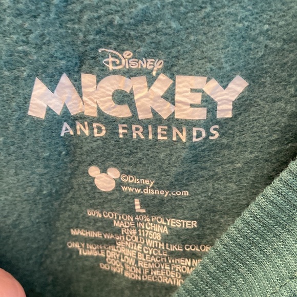 Disney Mickey and Friends green/blue characters sweatshirt L - Picture 2 of 6